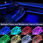 Interior Car LED Strip Lights APP Control, 5 in 1 RGB 16 Million Colors Ambient Lighting Kit with 275 inches Fiber Optic, Music Mode Inside Car Lighting Decoration - Image 3