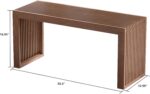 Bamboo Small Dining Bench,Farmhouse Bench for Kitchen & Living & Dining Room Furniture Natural - Image 4