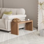 Bamboo Small Dining Bench,Farmhouse Bench for Kitchen & Living & Dining Room Furniture Natural - Image 6