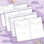 Clever Fox Compact A5 Medical Planner 12-Month – Medical Notebook, Health Diary, Wellness Journal & Logbook to Track Health – Self-Care Medical Journal – 12 Months, Undated (Purple) - Image 4