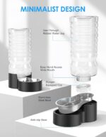 Heouvo 2.5 Gallon Automatic Dog Water Dispenser【Wide Mouth for Easy Hand-in Cleaning】【Removable Stainless Steel Bowl】, Gravity Refilling Large Capacity for Cats and Dogs, Multi-Pet Homes - Image 4