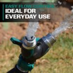 2WAYZ Hose Splitter 2 Way Heavy Duty Outdoor Faucet and Garden Connector - Water Spigot Splitter - Durable All-Metal Y Adapter with Shut-Off Valve - 4 x 4 x 1.5 Inches - Image 5