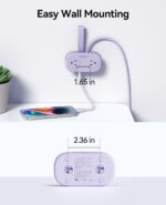 ORICO 4FT Purple Cruise Approved Travel Power Strip with 4 AC Outlets, 2 USB-A Ports, and 1 USB-C Port, 45° Flat Plug Extension Cord with Non Surge Protector for Travel/Home/Dorm/Office-AP3 - Image 5