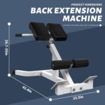 Roman Chair Back Extender - Angle & Height Dual Adjustable Hyperextension Bench for Home Gym - Adjustable Back Exercise Machine Fitness Equipment - Image 3