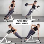 Roman Chair Back Extender - Angle & Height Dual Adjustable Hyperextension Bench for Home Gym - Adjustable Back Exercise Machine Fitness Equipment - Image 4