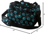 WAHL Professional Animal Travel Tote Bag with Zipper - Travel Bag - Storage Pack for Grooming Supplies - for Dog, Cat & Pet Groomers - 28.8 Inches, Turquoise Paw Print Design (#97764-300) - Image 4