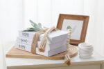 White Decorative Faux Books for Farmhouse & Living Room Decor - Coffee Table & Shelf Accent, Home Sweet Home - Image 4