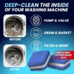 Washing Machine Cleaner Pro Tablets for Pet Owners - 28 Pack, Front & Top Load Washer Deep Cleaning, Septic Tank Safe, HE Support, Remove Stubborn Pet Hair, Eliminates Smells, Prevents Dander Build-up - Image 3