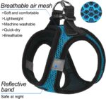 Dog Harness Step-in Breathable Puppy Cat Dog Vest Harnesses for Small Medium Dogs Blue - Image 3
