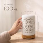 Earnest Living Essential Oil Diffuser White Ceramic Diffuser 100 ml Timers Night Lights and Auto Off Function Home Office Humidifier Aromatherapy Diffusers for Essential Oils - Image 3