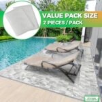 2-Pack Waterproof Outdoor Chaise Lounge Covers for Patio Furniture - Reusable & Heavy-Duty Clear Plastic Outdoor Furniture Covers Waterproof for Lounge Chairs, 84" x 32" x 32" - Image 3