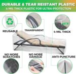 2-Pack Waterproof Outdoor Chaise Lounge Covers for Patio Furniture - Reusable & Heavy-Duty Clear Plastic Outdoor Furniture Covers Waterproof for Lounge Chairs, 84" x 32" x 32" - Image 4