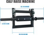 BLUSLM Adjustable Tibia Dorsi Calf Machine, Calf Raise Machine for Leg Stretching, Tibialis Trainer, Strength Training Leg Equipment, Fit 2 Inches Weight Plates - Image 3