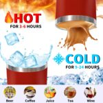 HAOLI 36 Pack, 20oz Stainless Steel Bulk Tumblers with Lids and Straws, Leakproof Double Wall Travel Mug for Hot/Cold Drinks, Home Office Outdoor Party Use, Durable Powder Coated Insulated Cup/Red - Image 4