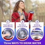 HAOLI 36 Pack, 20oz Stainless Steel Bulk Tumblers with Lids and Straws, Leakproof Double Wall Travel Mug for Hot/Cold Drinks, Home Office Outdoor Party Use, Durable Powder Coated Insulated Cup/Red - Image 8
