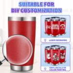 HAOLI 36 Pack, 20oz Stainless Steel Bulk Tumblers with Lids and Straws, Leakproof Double Wall Travel Mug for Hot/Cold Drinks, Home Office Outdoor Party Use, Durable Powder Coated Insulated Cup/Red - Image 9