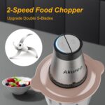 Kitchen in the Box Mini Food Processors, Electric Food Chopper with Meat Grinder & Vegetable Chopper - 2 Sets of Bi-Level Blades for Fruits/Meat/Nuts - Image 3