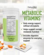 NaturalSlim Metabolic Vitamins, Multivitamin for Women & Men, Supports Energy, Metabolism & Nutrient Absorption with Digestive Enzymes, Womens Multivitamin with B-Complex & Niacin 1 Pack - Image 3