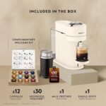 Nespresso Vertuo Next Premium Coffee and Espresso Maker by Breville with Aeroccino Milk Frother, Creamy White Dark Chrome - Image 4
