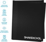 SHAKEitCOOL Extended Size Cooling Towel – Be Cool in Style - Heat Relief, Soft, Lightweight, Sun Protection, Easy Clean - Perfect for Biking, Hiking, Running, Yoga, Golf, Gardening - Carbon Fiber M - Image 3
