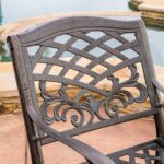 Christopher Knight Home Sarasota Outdoor Cast Aluminum Outdoor Chairs, 2-Pcs Set, Hammered Bronze - Image 3