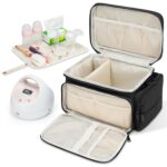 Breast Pump Bag Fit for Spectra S1 and S2, Pumping Bag with Waterproof Mat for Pump Accessories, Portable Pump Carrying Case for Work, Travel and Family Use, Black - Image 3