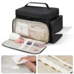 Breast Pump Bag Fit for Spectra S1 and S2, Pumping Bag with Waterproof Mat for Pump Accessories, Portable Pump Carrying Case for Work, Travel and Family Use, Black - Image 4