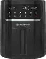 West Bend Compact Air Fryer 5-Quart Capacity with Digital Controls LCD Display and 10 Cooking Presets with Shake Reminder, Nonstick Frying Basket, 1500-Watts, Black - Image 4