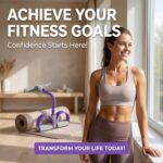 6-Tube Pedal Resistance Band with Handles, Multifunction Foot Pedal Resistance Band, Natural Rubber Fitness Band for Workout and Stretching, Abdomen, Waist, Arm, Leg(White) - Image 3