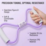 6-Tube Pedal Resistance Band with Handles, Multifunction Foot Pedal Resistance Band, Natural Rubber Fitness Band for Workout and Stretching, Abdomen, Waist, Arm, Leg(White) - Image 4