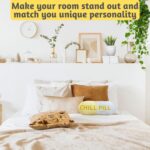 Chill Pill Pillow - Preppy Cute Trendy Room Decor Aesthetic Throw Pillows, Funny College Dorm Teenager Y2K Teacher Doctor Nurse Lawyer Student Friend Sister Birthday for her (Yellow) - Image 3