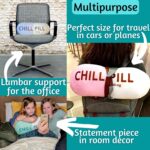 Chill Pill Pillow - Preppy Cute Trendy Room Decor Aesthetic Throw Pillows, Funny College Dorm Teenager Y2K Teacher Doctor Nurse Lawyer Student Friend Sister Birthday for her (Yellow) - Image 5