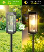 ELECLINK Solar Pathway Lights Outdoor, 8 Pack Upgraded Solar Lights Outdoor Waterproof, Bright Up to 15 Hrs Auto On/Off Garden Light for Yard Patio Lawn Path Walkway Driveway Outside Decor - Image 4