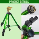 LIULO TOOL Large Impact Sprinkler on Tripod Base, Heavy Duty Zinc Alloy Sprinkler for Yard with Adjustable Head and Extendable Tripod, 360 Full Coverage Irrigation Tool for Lawn Garden - Image 4