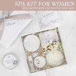 EXTALOW Spa Gifts for Women Bath and Body Gift Basket Mothers Day Gifts Coconut Lavender Home Spa Set Self Care Gift for Mom Sister Her Wife Birthday Gifts Spa Kit Care Package Thank You Gift - Image 3