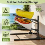 Kayak Storage Rack, Heavy Duty Freestanding Kayak Stand for 2/3 Kayaks, Adjustable Canoe and Paddleboard Holder for Indoor Outdoor Garage Storage, Assembly Required - Image 3