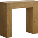 Alaterre Furniture Stockyard Solid Wood Console Table - 36 Inch Modern Farmhouse Small Entryway Table - Easy Assembly Living Room Furniture for Behind The Couch, Entryway, or Hallway (Oak) - Image 9