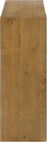 Alaterre Furniture Stockyard Solid Wood Console Table - 36 Inch Modern Farmhouse Small Entryway Table - Easy Assembly Living Room Furniture for Behind The Couch, Entryway, or Hallway (Oak) - Image 10