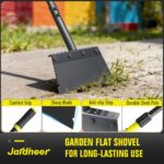 Jardineer Garden Flat Shovel Heavy Duty, Multifunctional Garden Cleaning Shovels for Lawn Edging,Sidewalk Weeding, Floor Scraper Long Handle, Metal Snow Shovel,Ice Scraper for Driveway (60") - Image 3