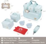 Pet Travel Bag, Large Blue Dog Carrier with Multiple Compartments and Adjustable Straps, Dog Suitcase for Weekend Camping, Pet Diaper Bag for Travelling(Blue) - Image 4