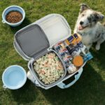 Pet Travel Bag, Large Blue Dog Carrier with Multiple Compartments and Adjustable Straps, Dog Suitcase for Weekend Camping, Pet Diaper Bag for Travelling(Blue) - Image 5