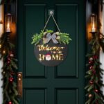 MIPON Interchangeable Welcome Sign for Front Door with LED Light, 17 Changeable Icons 3D Letters, Farmhouse Seasonal Porch Decor Hanging Sign for All Seasons Holiday Decor(Black) - Image 3