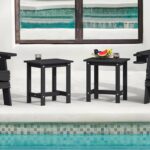 LUE BONA Outdoor Side Table Set of 2, HDPS Small Outdoor Table, Adirondack Side Table, Outside End Table for Patio, Porch, Deck, Pool, Weather Resistant/Easy Maintenance/Indoor or Outside Use, Black - Image 3