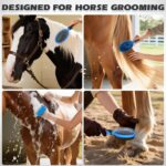 2PCS Pet Grooming Tools - Double-Sided Brush for Shedding and Bathing, Suitable for Short/Long Haired Dogs Cats and Horses, Deshedding Dog Brush, Mane & Tail Combs for Horses - Pet Supplies (Blue) - Image 3