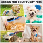 2PCS Pet Grooming Tools - Double-Sided Brush for Shedding and Bathing, Suitable for Short/Long Haired Dogs Cats and Horses, Deshedding Dog Brush, Mane & Tail Combs for Horses - Pet Supplies (Blue) - Image 4