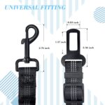 2 Pack Dog Seat Belt Adjustable Dog Car Seatbelts for Vehicle Nylon Pet Safety Seat Belt with Elastic Bungee Buffer Reflective & Durable Car Harness for Dogs - Image 3
