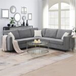91 * 91" Upholstered Living Room Sectional Sofa, L Shape Furniture Couch Suitable for - Image 3