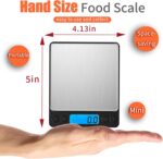Digital Food Kitchen Scale Upgraded, YONCON 3000g/0.1g High Accuracy Mini Pocket Scale Measures in Grams and oz for Cooking, Baking, Jewelry, Tare Function,2 Trays, LCD Display (Batteries Included) - Image 4