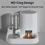 Automatic Cat Feeder and Water Dispenser Set, 2-in-1 Gravity Food Bowl Station for Small Medium Cats Dogs Puppy Kitten Rabbits, Auto Feeding Supplies - Image 5