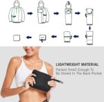 baleaf Women's Rain Jackets Waterproof Windbreaker Packable Running Lightweight Cycling Jacket Reflective Hooded - Image 7